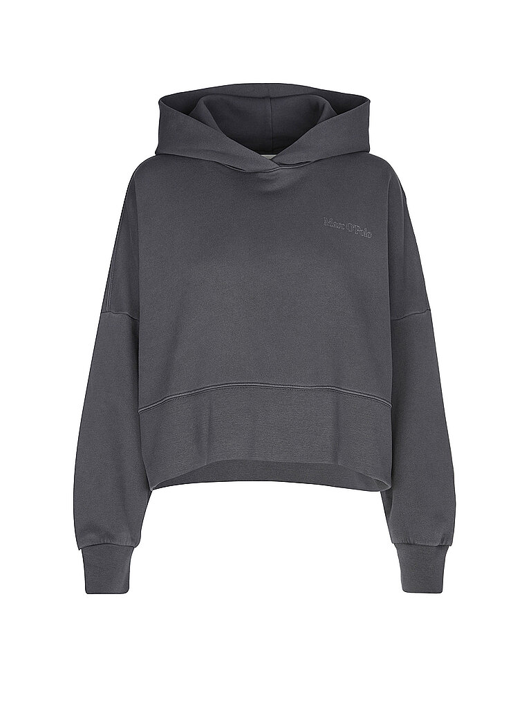 Sweatshirt MARC O'POLO "mit recycelter Baumwolle", Damen, Gr. XS, stormy sky, Obermaterial: 100% Baumwolle, unifarben, loose fit, Rundhals, Rippbündchen, Sweatshirts Sweatshirt